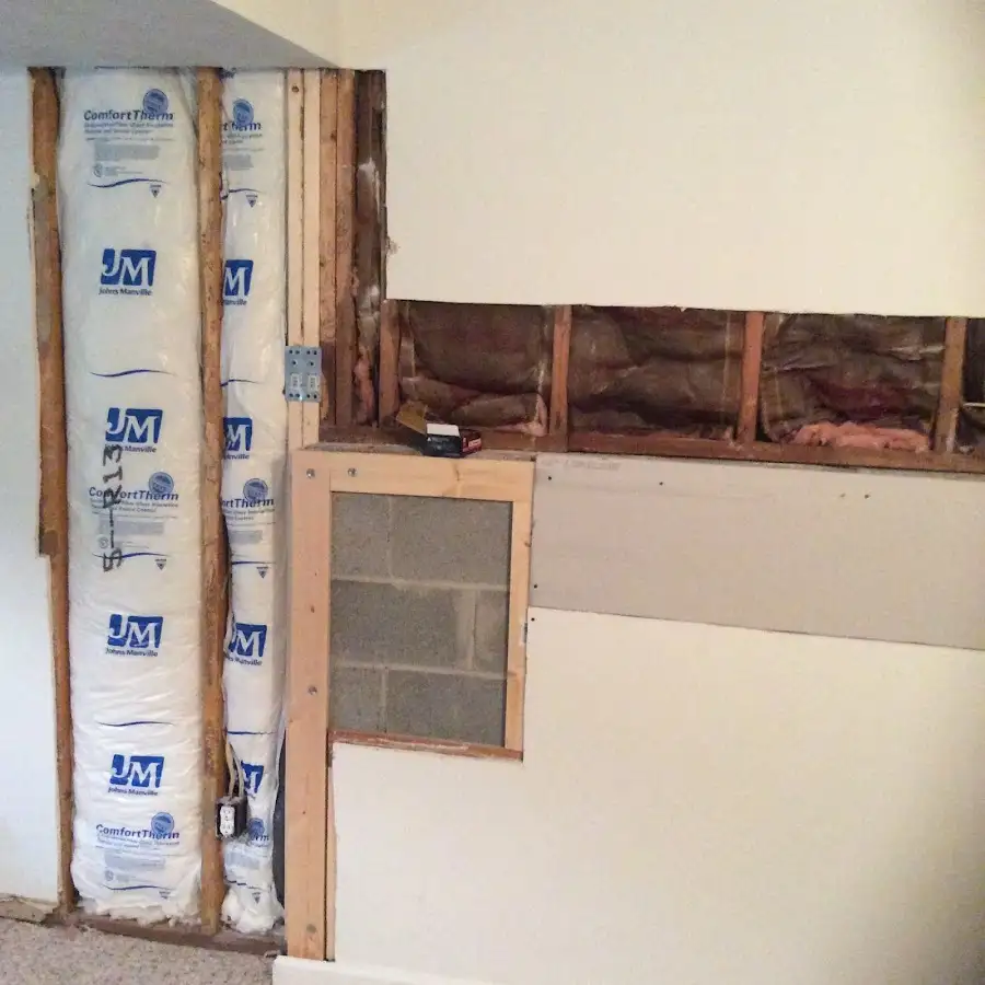 Wall insulation replacement during Contents Cleaning & Restoration in Long Branch